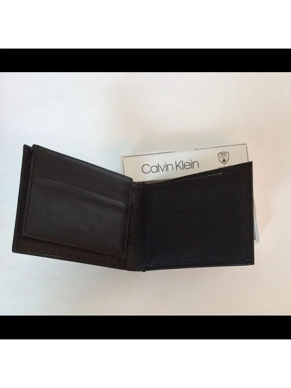 Calvin Klein Men’s Black Leather Wallet RFID